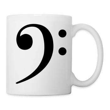 Bass Clef Musique Grave - Mug blanc - blanc - Droite