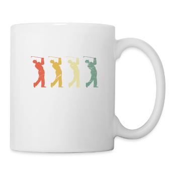 vintage golfer retro gift polo - Mug - white - Right
