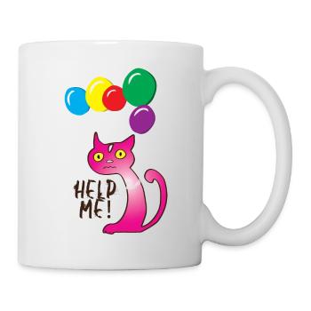Cat Help me, Help me - Mug - white - Right