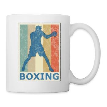 Retro Vintage Style Boxen Boxer Kickboxen - Tasse - Weiß - Rechts