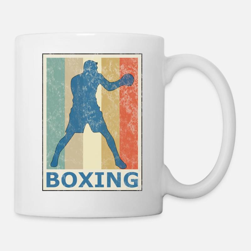 Rétro style vintage Boxe Boxe Kickboxing - Mug blanc - blanc