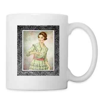 Femme Vintage Style rétro - Mug blanc - blanc - Droite