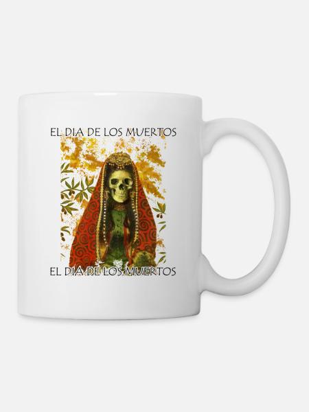 El Dia De Los Muertos Skelett Design - Tasse - Weiß
