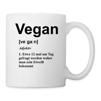 vegan - vegan gift - funny - protein - - Mug - white - Right
