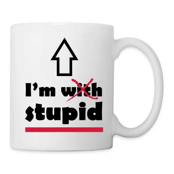 I'm with stupid - Tasse - Weiß - Rechts
