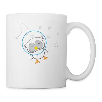Eule - Uhu - Kauz - Eulen T-Shirt - Be Yourself - Tasse - Weiß - Rechts