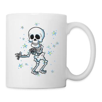 Squelette Halloween Floss comme un patron de soie dentaire - Mug blanc - blanc - Droite