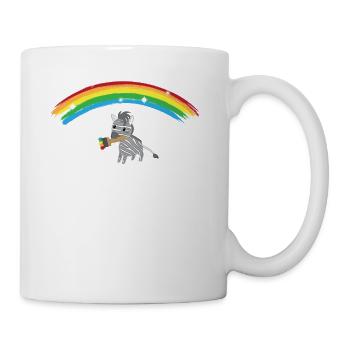 Zebra - Zebra - Zebrafan - LGBT - Paillettes - Mug blanc - blanc - Droite