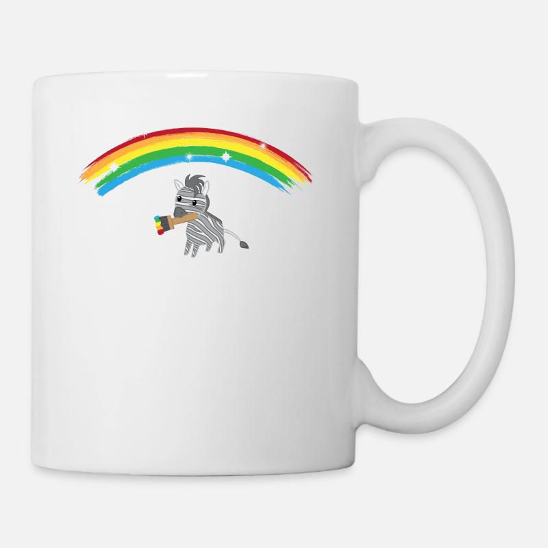Zebra - Zebras - Zebrafan - LGBT - Glitzer - Tasse - Weiß