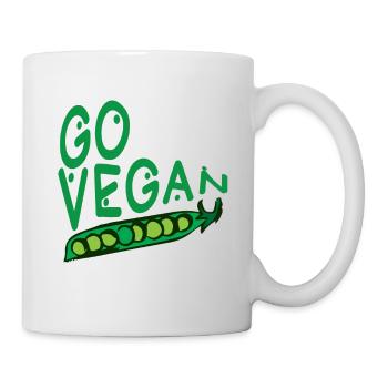 Aller végétalien - Mug blanc - blanc - Droite