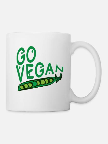 Go Vegan - Tasse - Weiß