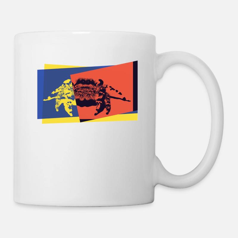 Spinne Pop-art - Tasse - Weiß