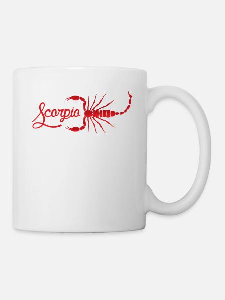 Constellation du Scorpion, signe du zodiaque Scorpion - Mug blanc - blanc