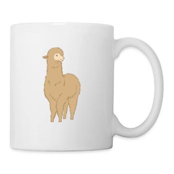 Ich wünsche mir ein Alpaka zum Geburtstag Alpaca - Tasse - Weiß - Rechts