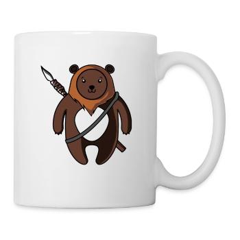 süßer Bär mit Speer - Tasse - Weiß - Rechts