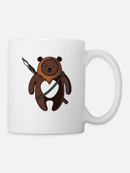 süßer Bär mit Speer - Tasse - Weiß