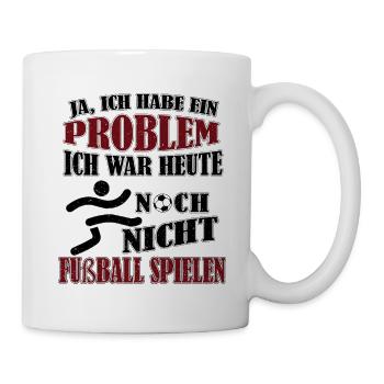 Fußball spielen Fußball Ball Geschenk - Tasse - Weiß - Rechts