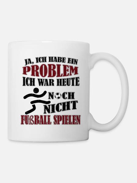 Fußball spielen Fußball Ball Geschenk - Tasse - Weiß