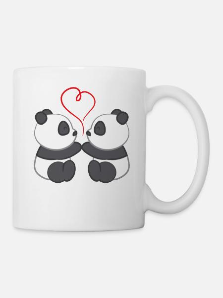Panda - Panda T-Shirt - Panda Motivation - Amour - Mug blanc - blanc