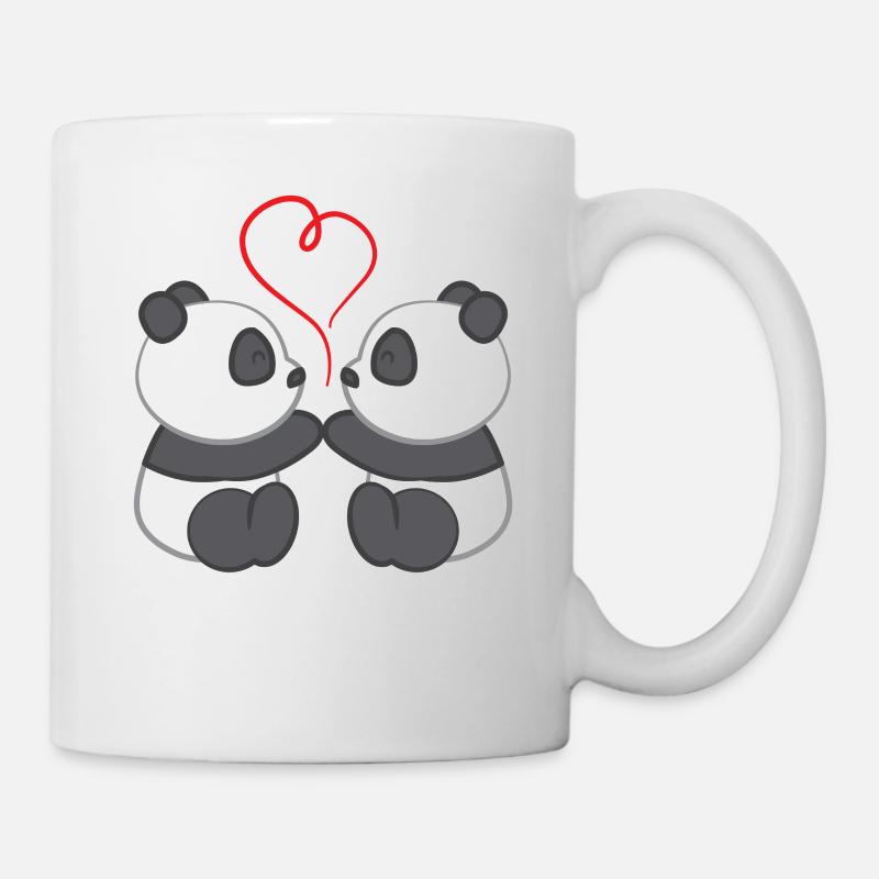 Panda - Panda T-Shirt - Panda Motivation - Amour - Mug blanc - blanc