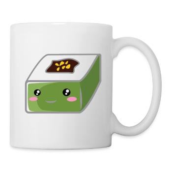 Quadratisches Sushi - Tasse - Weiß - Rechts