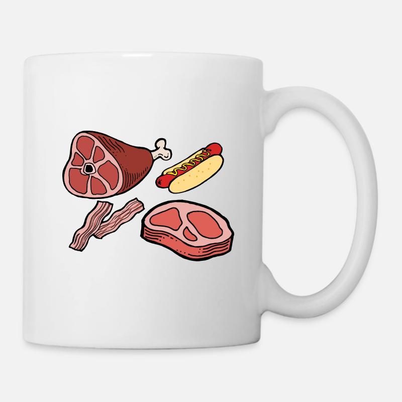 Viandes - Mug blanc - blanc
