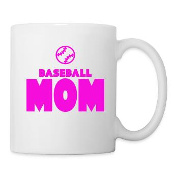 Baseball - Baseball Mom - Tasse - Weiß - Rechts