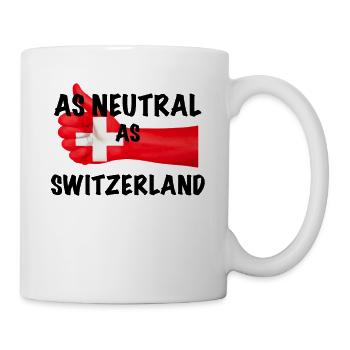 Neutre comme la Suisse - Mug blanc - blanc - Droite