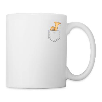 Tuba Pocket Tuba play musical instrument gift - Mug - white - Right