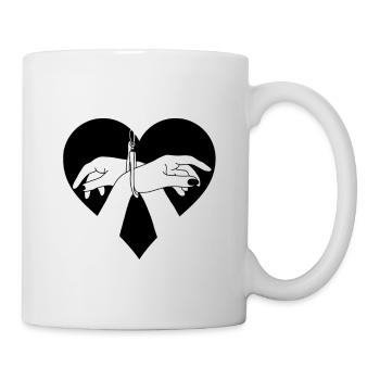 Mains de coeur menottées - Mug blanc - blanc - Droite