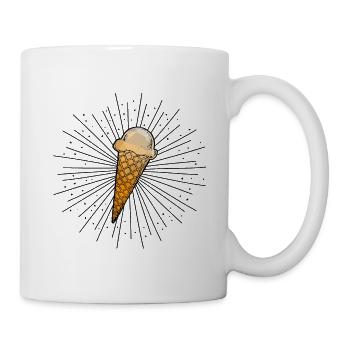 Glace glace boule de glace glacée cadeau - Mug blanc - blanc - Droite