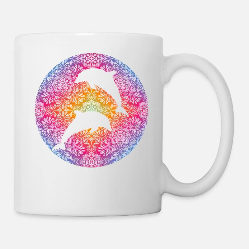Dolphin Mandala - Mug - white