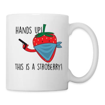Funny saying Strawberry Hands Tall Stroberry - Mug - white - Right