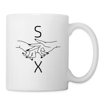 Sex Finger Zeichen - Tasse - Weiß - Rechts