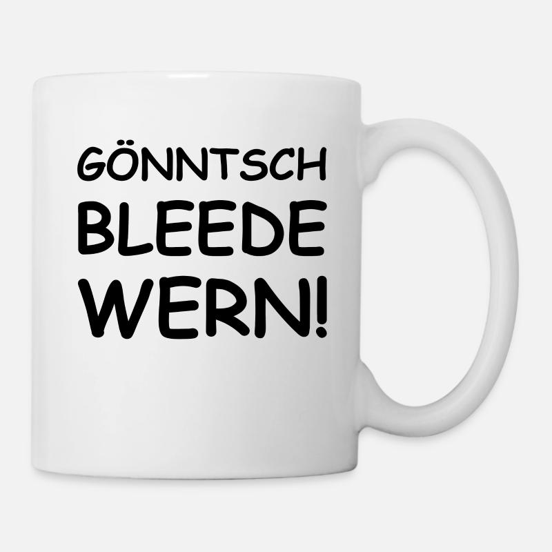lustiger Spruch Ossi sächsisch Dialekt - Tasse - Weiß