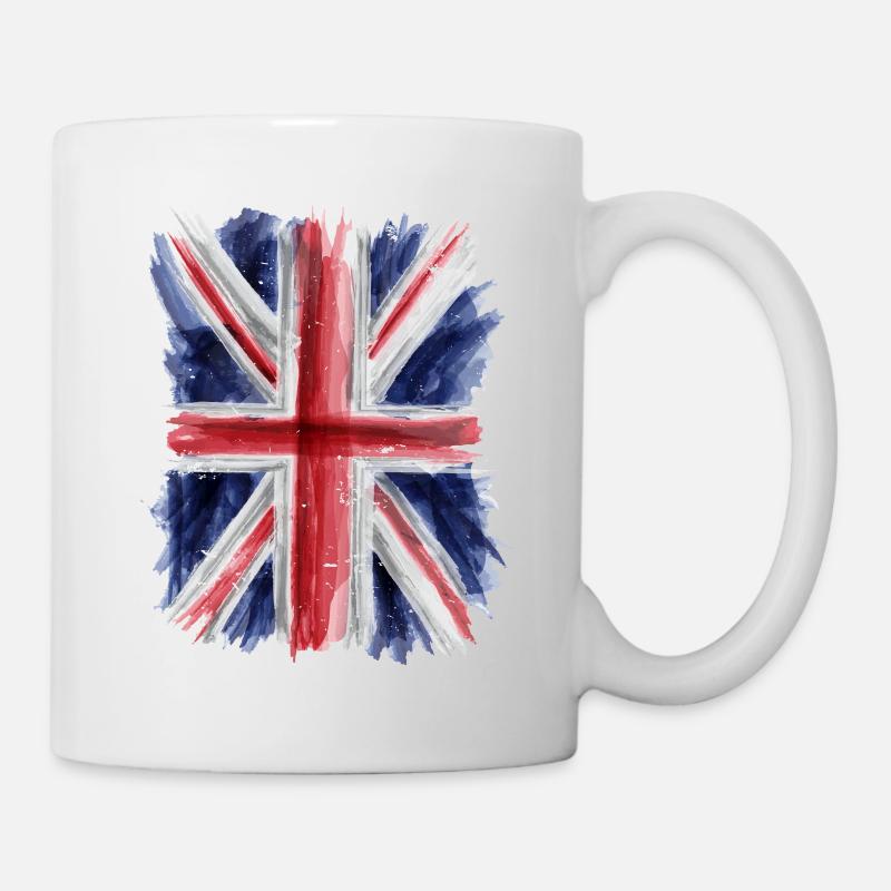 Britische Flagge - Tasse - Weiß