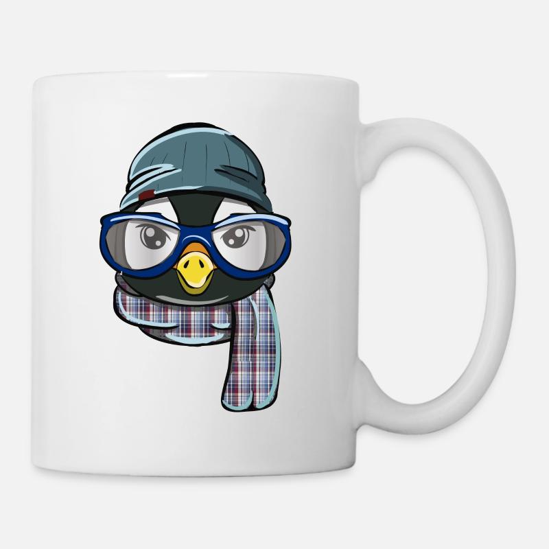 Pingouin hipster - Mug blanc - blanc
