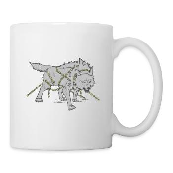 Loup dans les chaînes - Mug blanc - blanc - Droite