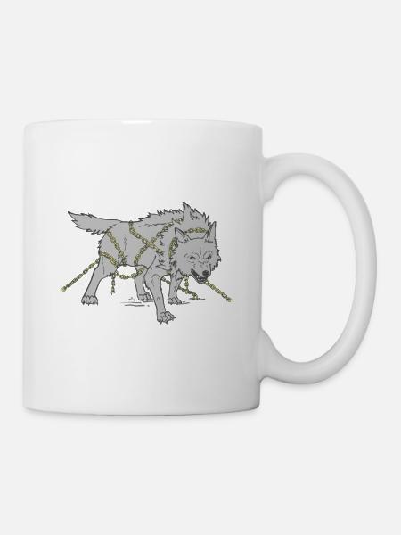 Loup dans les chaînes - Mug blanc - blanc
