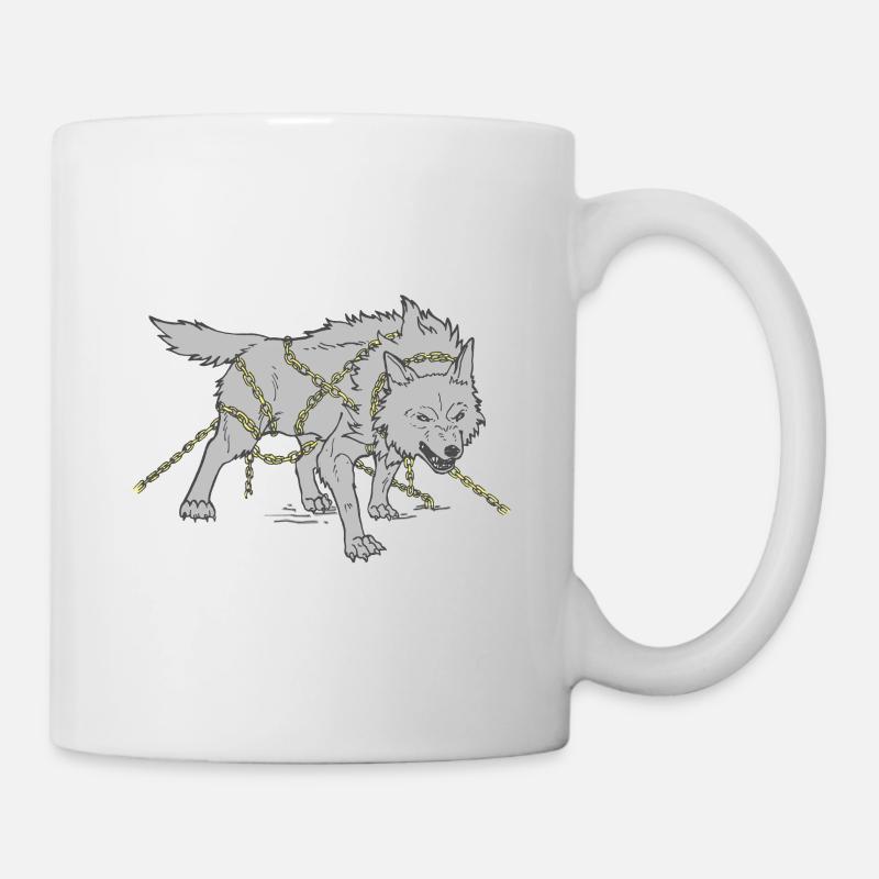 Loup dans les chaînes - Mug blanc - blanc