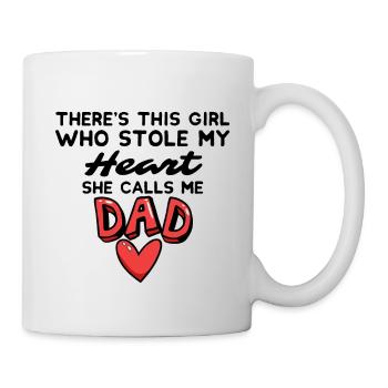 Il y a cette fille qui a volé mon coeur elle m'appelle - Mug blanc - blanc - Droite