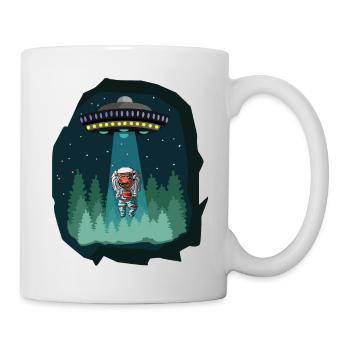 Astronaute de l'espace dinosaure - Mug blanc - blanc - Droite