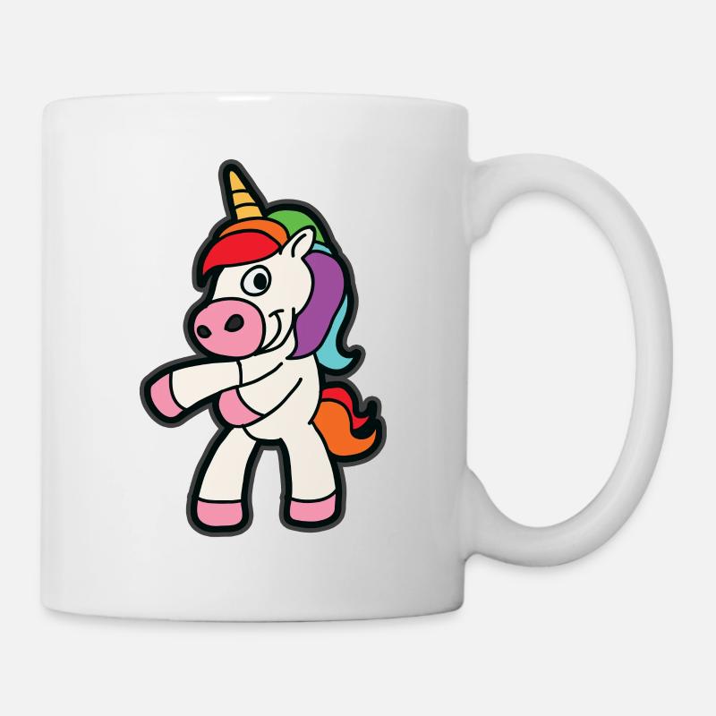Floss Unicorn comme une chemise de danse Boss - Mug blanc - blanc