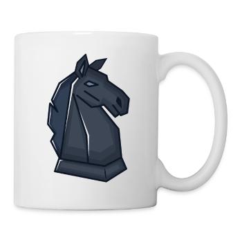 Schach Schachfigur Springer - Tasse - Weiß - Rechts
