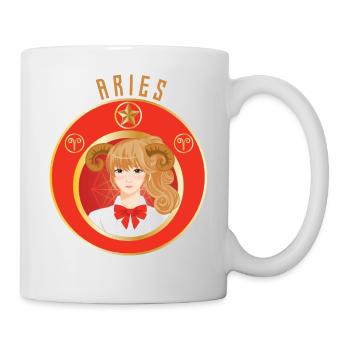 Zodiac - Horoscope - Aries - Gift - Mug - white - Right