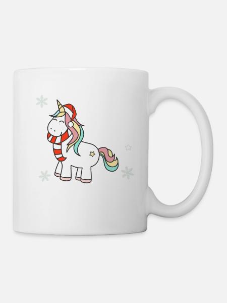 all i want for christmas unicorn - Tasse - Weiß