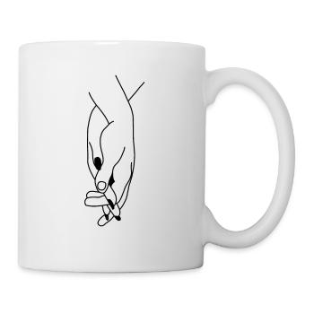 Love holding hands - Mug - white - Right