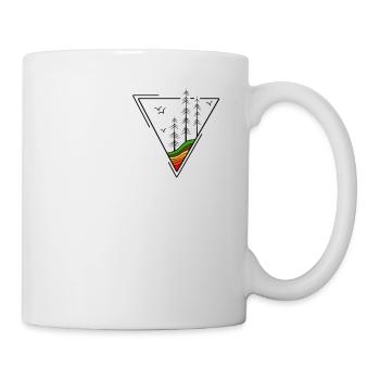 Conception de la nature | Logo de la forêt | Chemise à motif tatouage - Mug blanc - blanc - Droite