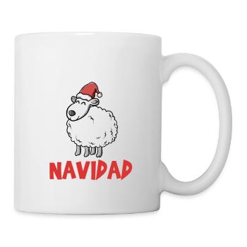Fleece Navidad süßes Schaf Weihnachten Geschenk - Tasse - Weiß - Rechts