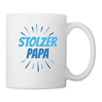Stolzer PAPA sei stolz auf deine Kinder - Tasse - Weiß - Rechts